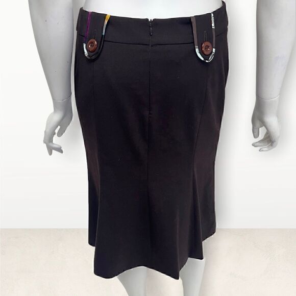 Missoni Brown Wool Blend Button Detail Skirt - Picture 2 of 3